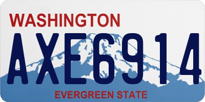 WA license plate AXE6914