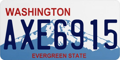 WA license plate AXE6915
