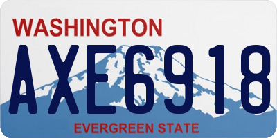 WA license plate AXE6918