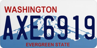 WA license plate AXE6919