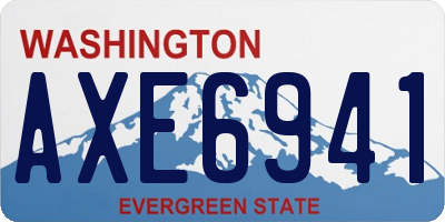 WA license plate AXE6941