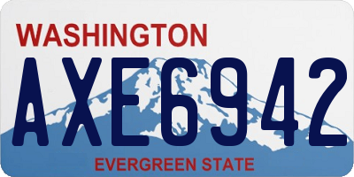 WA license plate AXE6942