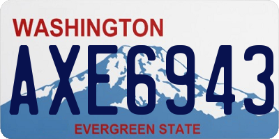 WA license plate AXE6943