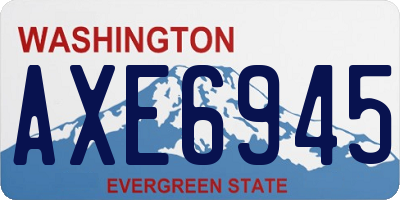 WA license plate AXE6945