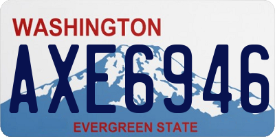WA license plate AXE6946