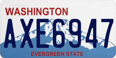 WA license plate AXE6947