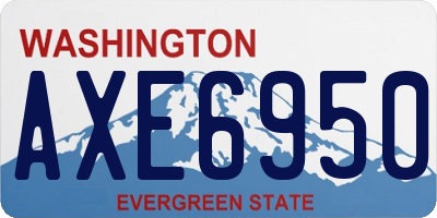 WA license plate AXE6950