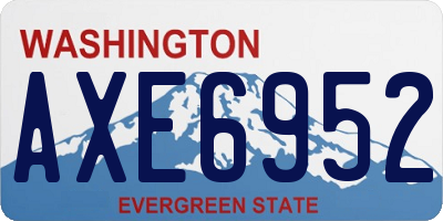 WA license plate AXE6952