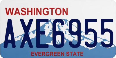 WA license plate AXE6955