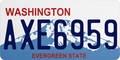 WA license plate AXE6959