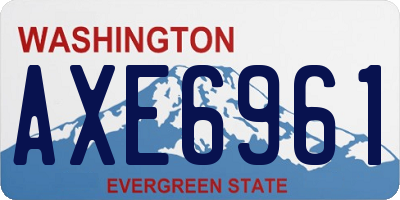 WA license plate AXE6961