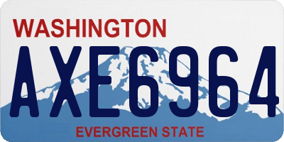 WA license plate AXE6964