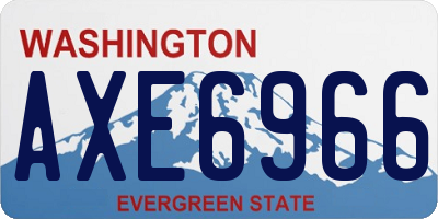 WA license plate AXE6966