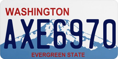 WA license plate AXE6970