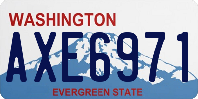 WA license plate AXE6971