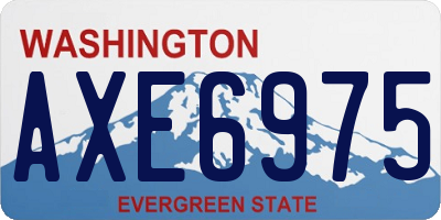 WA license plate AXE6975