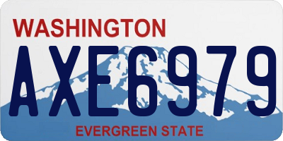 WA license plate AXE6979