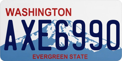 WA license plate AXE6990