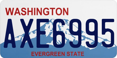 WA license plate AXE6995