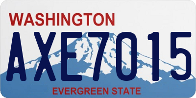 WA license plate AXE7015