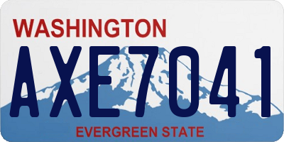 WA license plate AXE7041