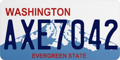 WA license plate AXE7042