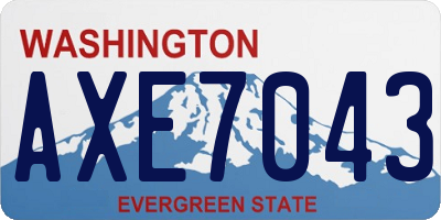 WA license plate AXE7043