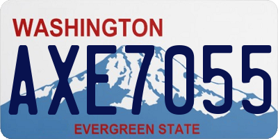 WA license plate AXE7055