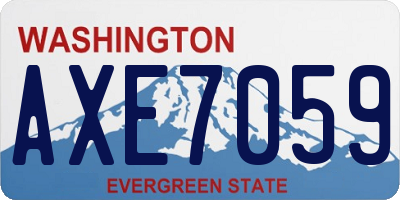 WA license plate AXE7059
