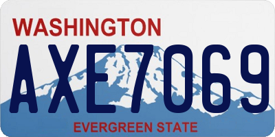 WA license plate AXE7069