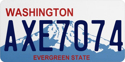 WA license plate AXE7074