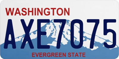 WA license plate AXE7075