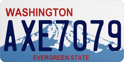 WA license plate AXE7079