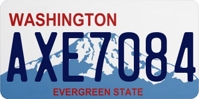 WA license plate AXE7084