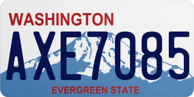 WA license plate AXE7085