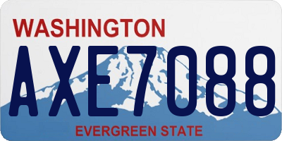 WA license plate AXE7088