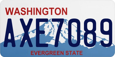 WA license plate AXE7089