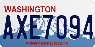 WA license plate AXE7094