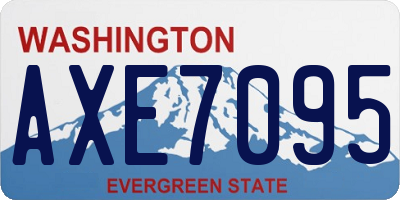 WA license plate AXE7095