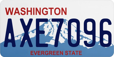 WA license plate AXE7096