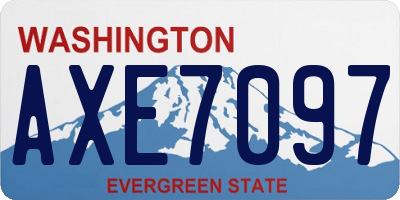 WA license plate AXE7097