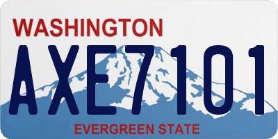 WA license plate AXE7101