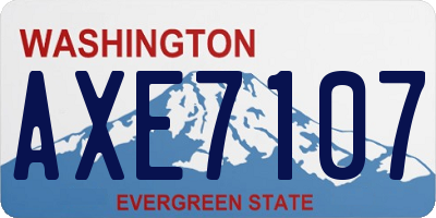 WA license plate AXE7107