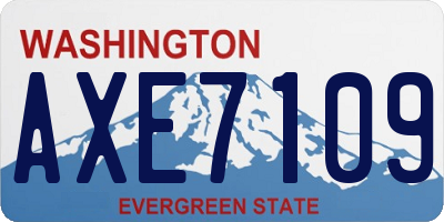 WA license plate AXE7109
