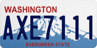 WA license plate AXE7111