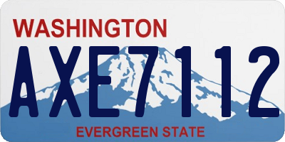 WA license plate AXE7112