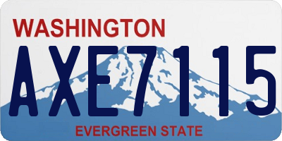 WA license plate AXE7115
