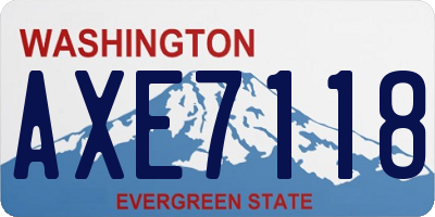 WA license plate AXE7118