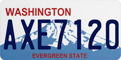 WA license plate AXE7120