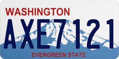 WA license plate AXE7121